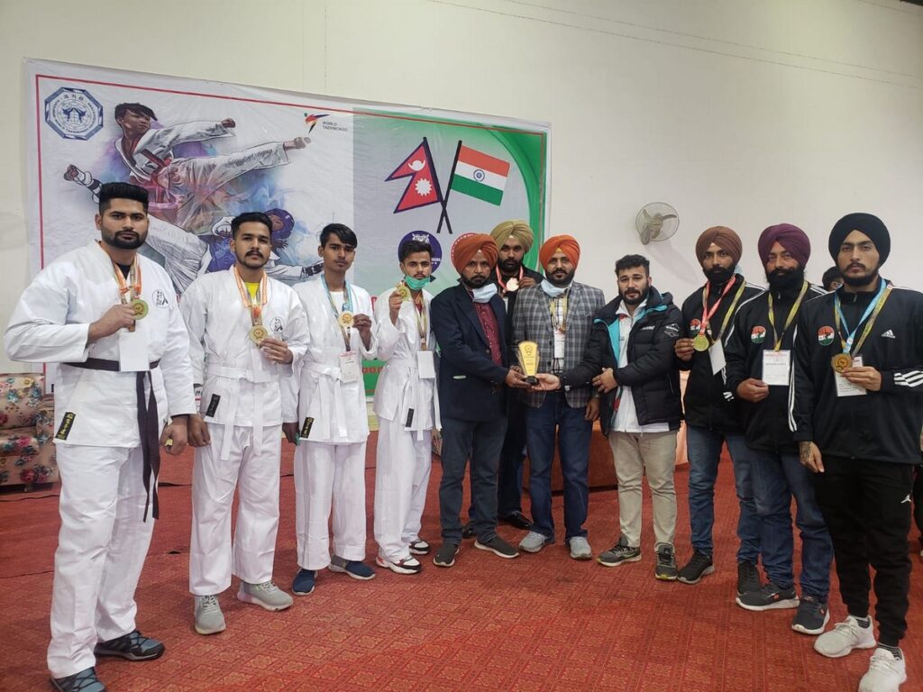 Budo kai do Team Participated in 1st Indo Nepal International Taekwondo championship 8th January to 9th January 2022 at Sports Complex Sector 56 Chandigarh